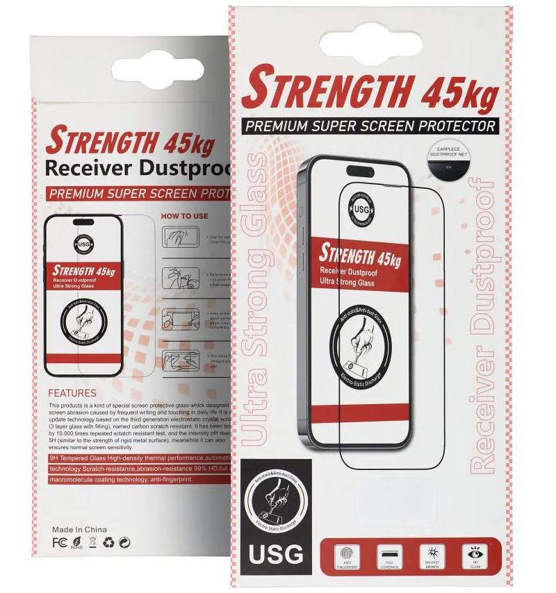 Протектор за екран OEM Ultra Strong 45KG за Apple iPhone 11, закалено стъкло, пълно залепване, 2.5D, черен