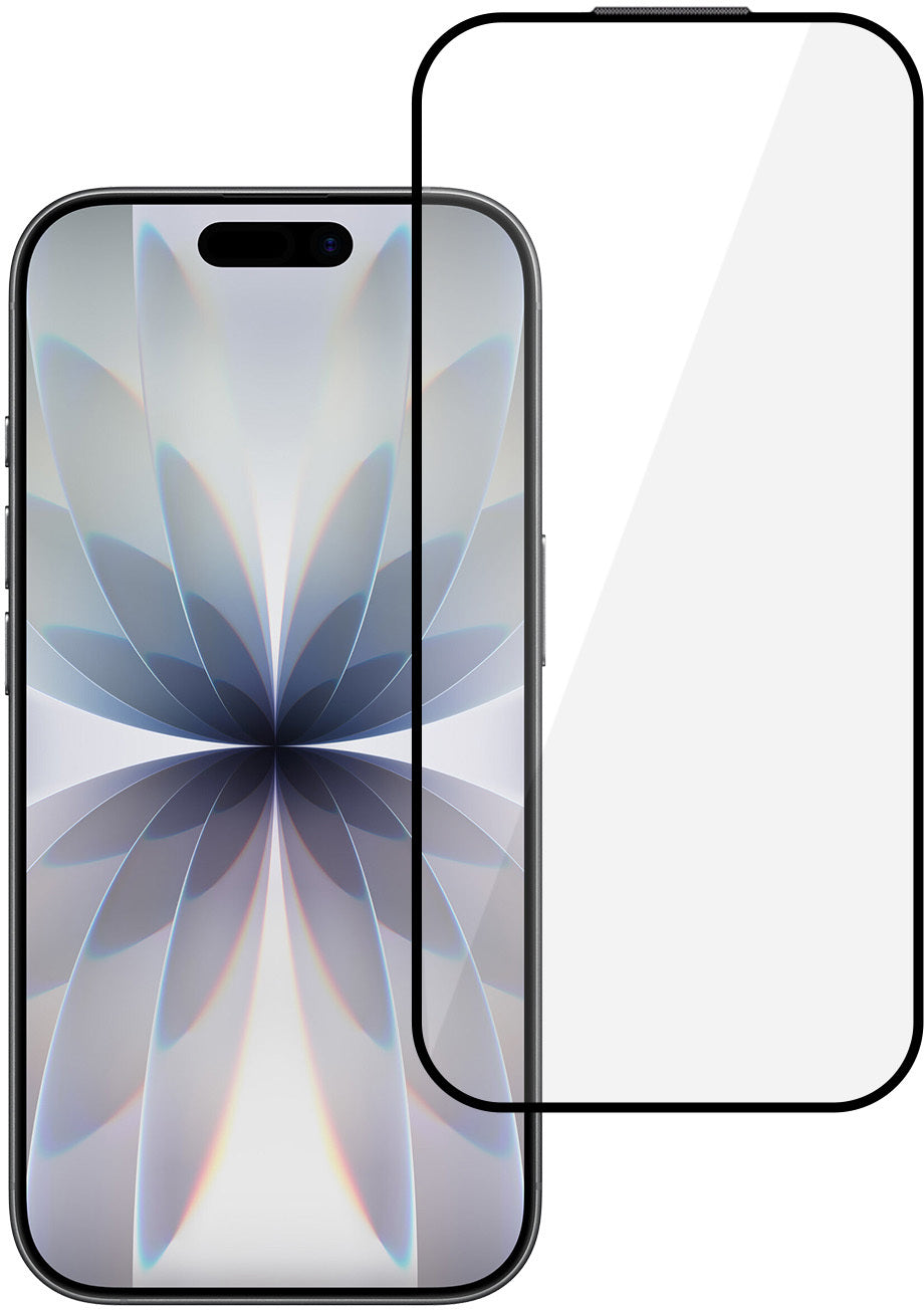 Протектор за екран Tel Protect 10X HD DLC Diamond Coating за Apple iPhone 17 / 16 Pro, закалено стъкло, Full Glue, черен