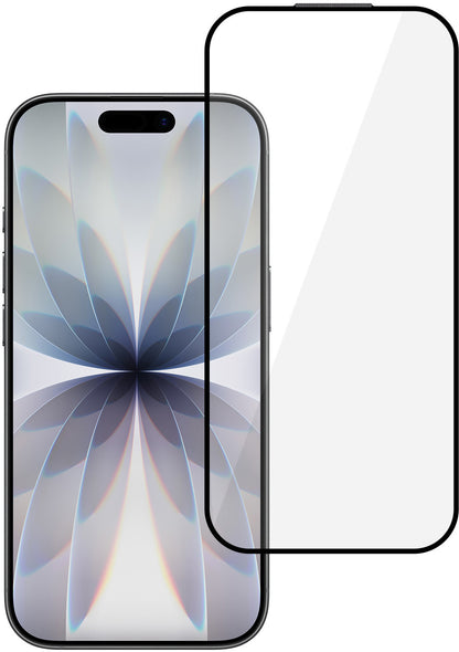 Протектор за екран Tel Protect 10X HD DLC Diamond Coating за Apple iPhone 17 / 16 Pro, закалено стъкло, Full Glue, черен