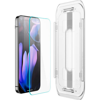 Фолио за защита на екрана Spigen GlastR EZ FIT за Google Pixel 9 Pro XL, закалено стъкло, пълно залепване, комплект от 2 броя