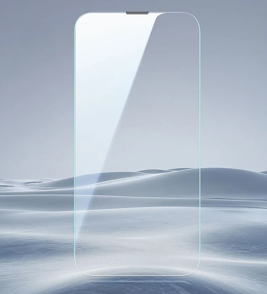 Защитно фолио ESR Ultrafit за екран на Apple iPhone 17e / 16e / 14 / 13 Pro, закалено стъкло, пълно лепило, комплект от 2 броя
