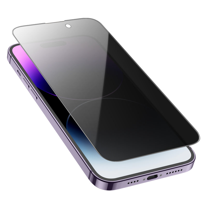 Защитно фолио за екран Privacy HOCO G15 за Apple iPhone 14 Pro Max, Закалено стъкло, Пълно лепило, 5D