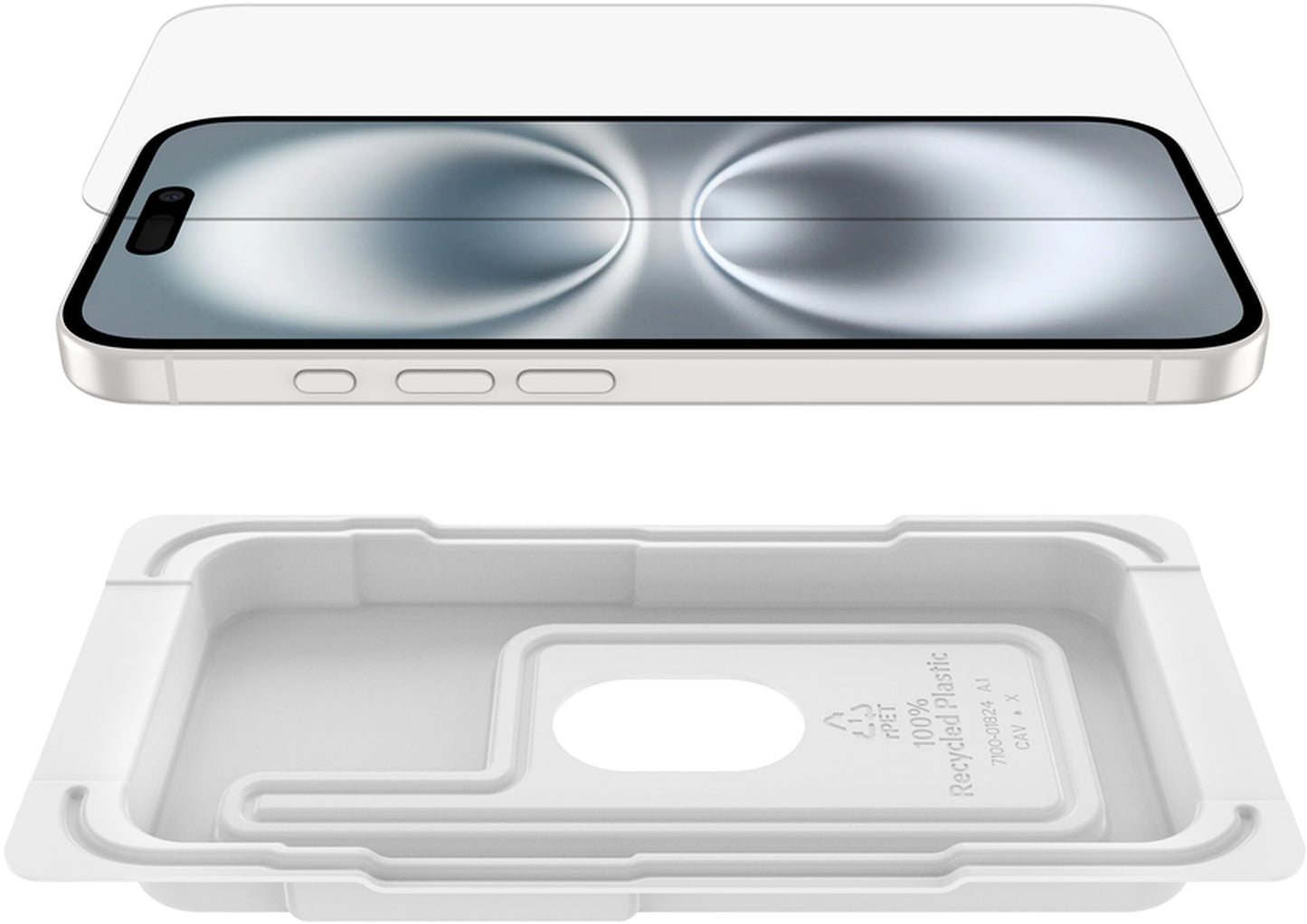 Протектор за екран Belkin ScreenForce TemperedGlass за Apple iPhone 16 / 15 / 14 Pro, закалено стъкло, пълно залепване OVA135zz