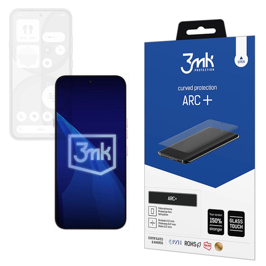 Протектор за екран 3MK ARC+ за Nothing Phone (4a), пластмаса