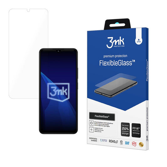 Протектор за екран 3MK FlexibleGlass за Xiaomi Poco C75 / Redmi 14C, гъвкаво стъкло, пълно залепване