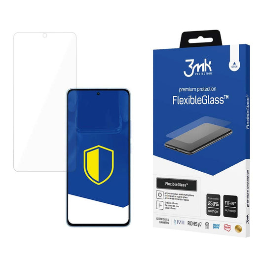 Протектор за екран 3MK FlexibleGlass за Xiaomi Redmi Note 13 4G, гъвкаво стъкло, пълно залепване