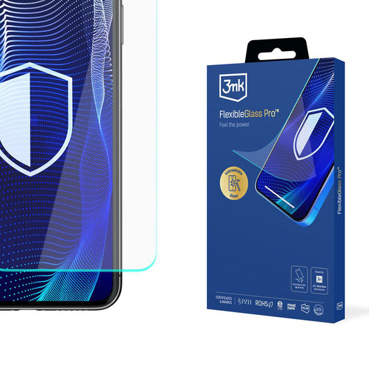 Протектор за екран 3MK FlexibleGlass Pro за Samsung Galaxy S24 S921, гъвкаво стъкло, пълно залепване, черен