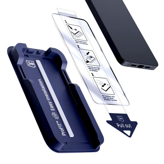 Протектор за екран 3MK HardGlass Max за Apple iPhone 18 Pro Max / 17 Pro Max, закалено стъкло, пълно залепване, черен