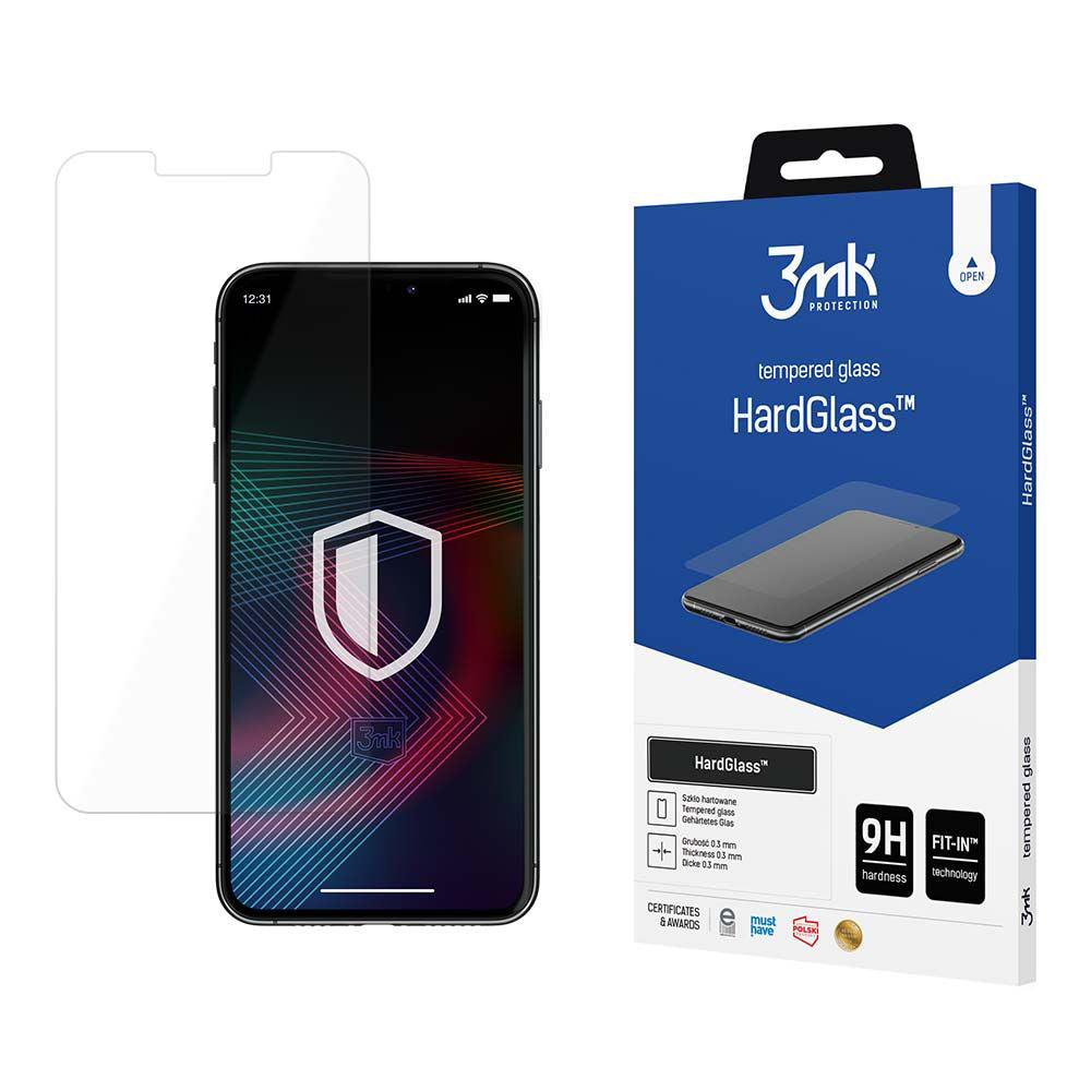Защитно фолио 3MK HardGlass за екран на Apple iPhone 17 Pro Max / 16 Pro Max, закалено стъкло, Full Glue