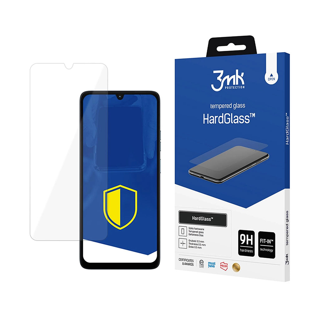 Фолио за защита на екрана 3MK HardGlass за Motorola Moto G06, Закалено стъкло, Пълно лепило