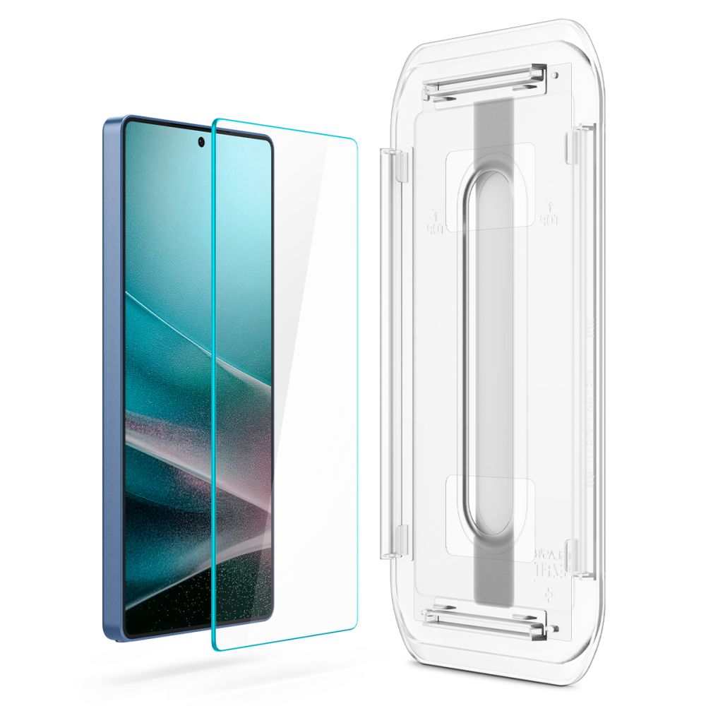 Защитно фолио за екран Spigen GlastR EZ FIT HD за Samsung Galaxy S25 Ultra S938, закалено стъкло, пълно залепване, комплект от 2 броя AGL09082