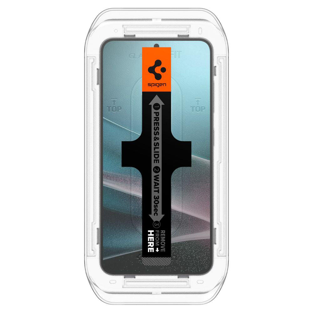 Протектор за екран Privacy Spigen GlastR EZ FIT HD за Samsung Galaxy S25 S931 / S24 S921, закалено стъкло, пълно залепване, комплект 2 броя
