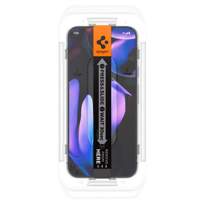 Протектор за екран Privacy Spigen GlastR EZ FIT за Google Pixel 9 Pro XL, закалено стъкло, пълно залепване, комплект 2 броя AGL09313