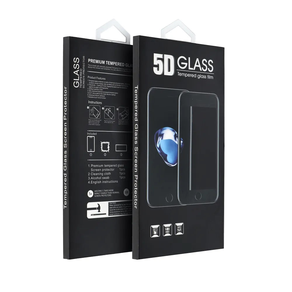 OEM защитно фолио за екран за Motorola Edge 30 Ultra, закалено стъкло, пълно залепване, 5D, черно