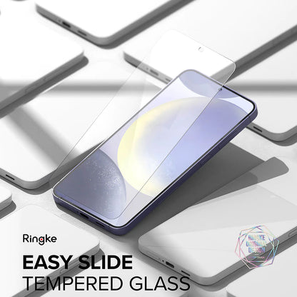 Ringke Easy Slide Screen Protector за Samsung Galaxy S24 S921, със стъклена защита, с пълно лепило, комплект 2 броя 