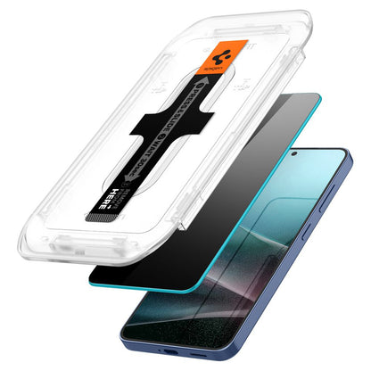 Протектор за екран Privacy Spigen GlastR EZ FIT HD за Samsung Galaxy S25 S931 / S24 S921, закалено стъкло, пълно залепване, комплект 2 броя