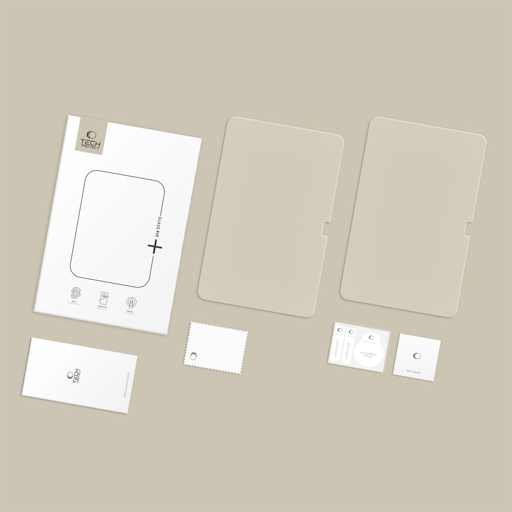 Защитно фолио за екран Tech-Protect FIT+ за Samsung Galaxy Tab S11 Ultra / Tab S10 Ultra, закалено стъкло, пълно залепване, комплект 2 броя, 2.5D