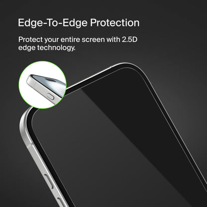 Протектор за екран Belkin ScreenForce TemperedGlass за Apple iPhone 16 / 15 / 14 Pro, закалено стъкло, пълно залепване OVA135zz
