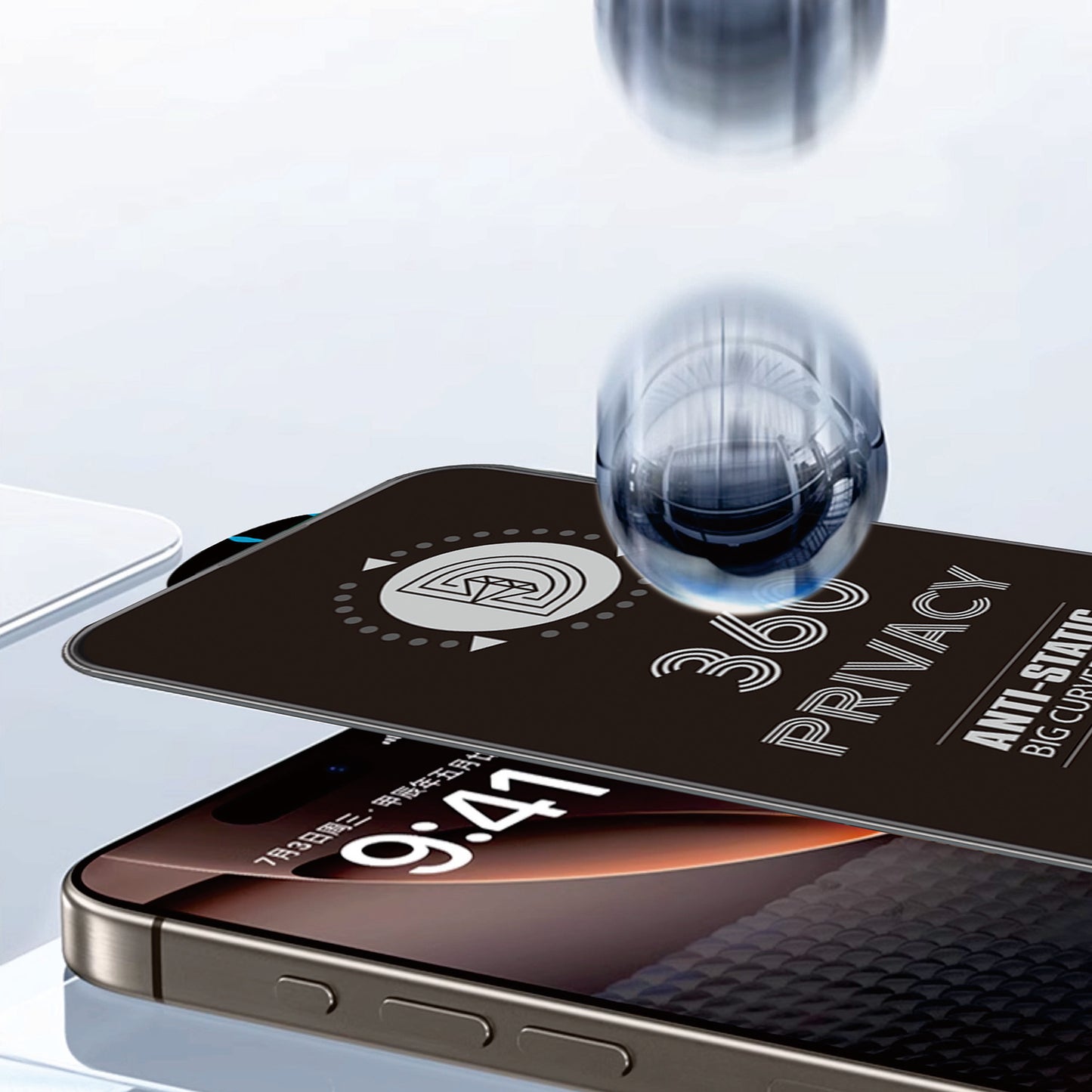 Протектор за екран Privacy OEM 360 за Samsung Galaxy A37 5G, закалено стъкло, пълно залепване