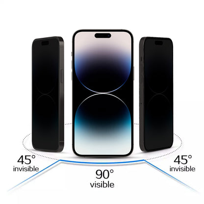 Протектор за екран с филтър за поверителност Tel Protect 10X Plus Titanium за Apple iPhone 17 Pro, закалено стъкло, пълно залепване