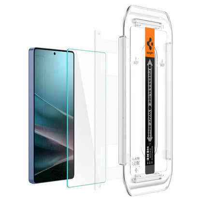 Защитно фолио за екран Spigen GlastR EZ FIT HD за Samsung Galaxy S25 Ultra S938, закалено стъкло, пълно залепване, комплект от 2 броя AGL09082