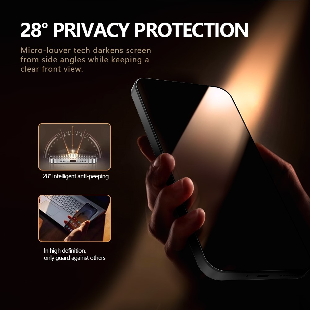 Протектор за екран Privacy Lereach за Xiaomi 17T Pro, закалено стъкло, пълно залепване, комплект от 2 броя