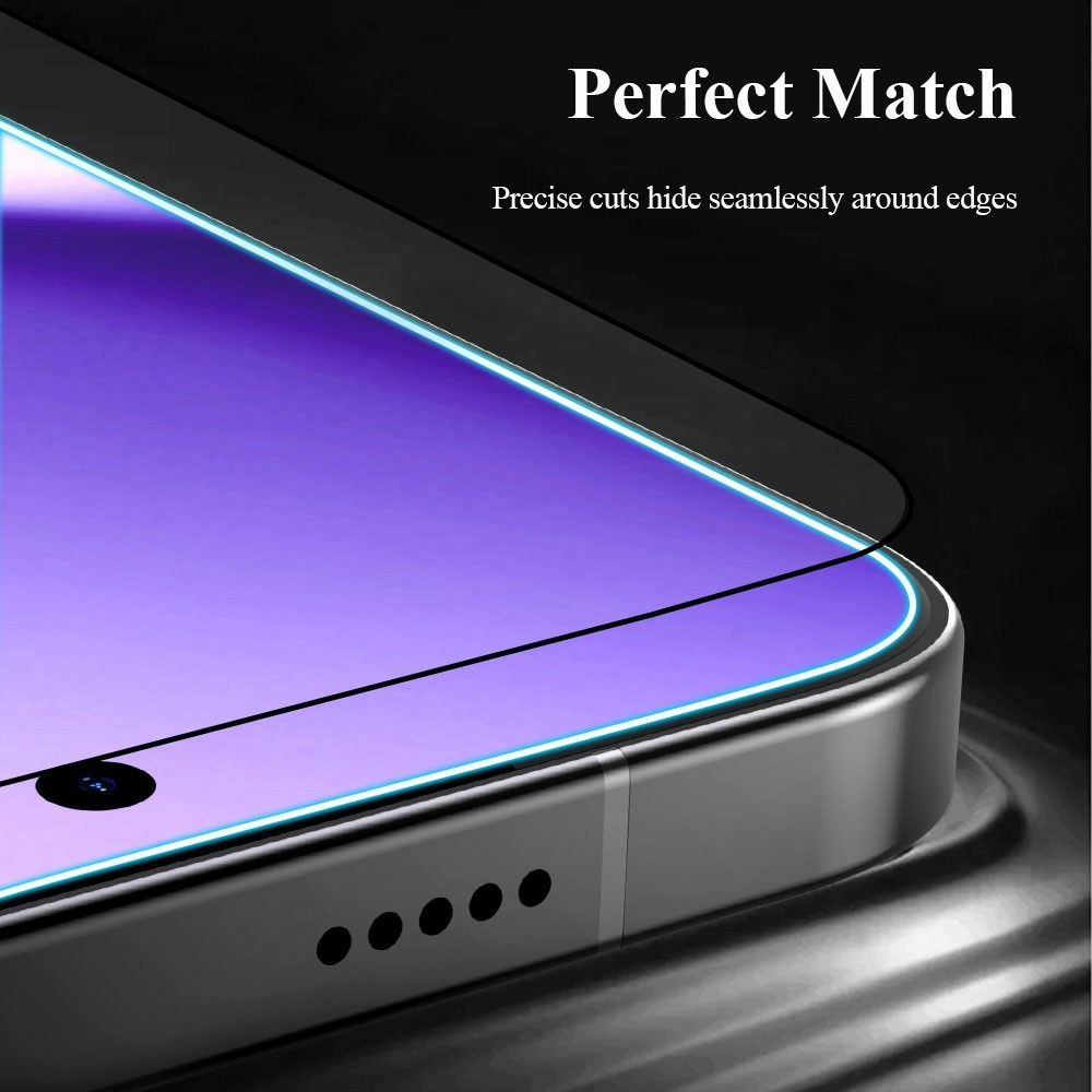 Протектор за екран Lereach за Xiaomi Poco X8 Pro Max, закалено стъкло, пълно залепване, черен
