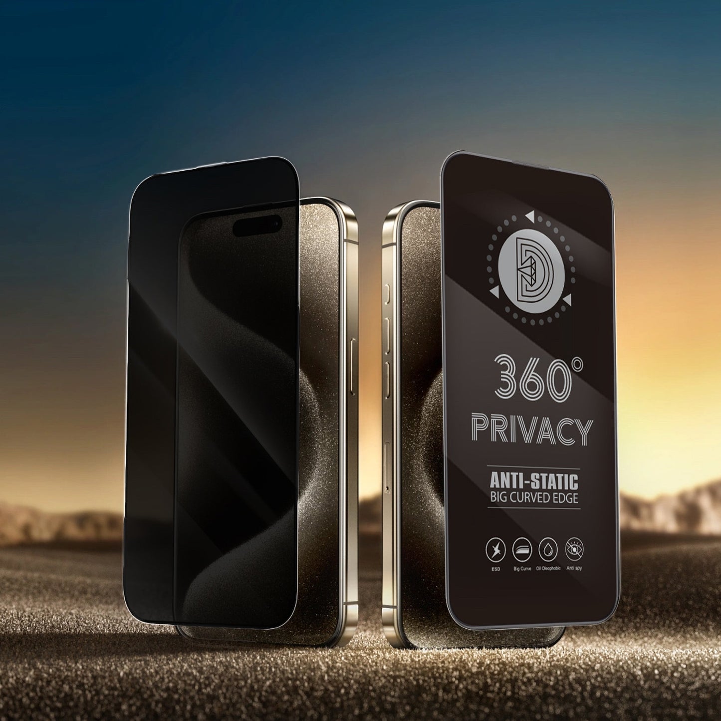 Протектор за екран Privacy OEM 360 за Samsung Galaxy A37 5G, закалено стъкло, пълно залепване