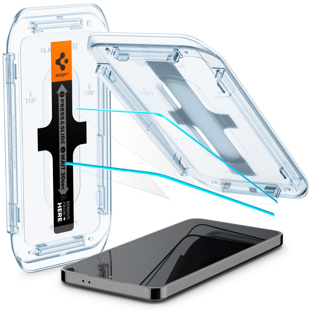Spigen GlastR EZ FIT Screen Protector for Samsung Galaxy S25+ S936 / S24+ S926, Tempered Glass, Full Glue, Set of 2 pieces AGL07432