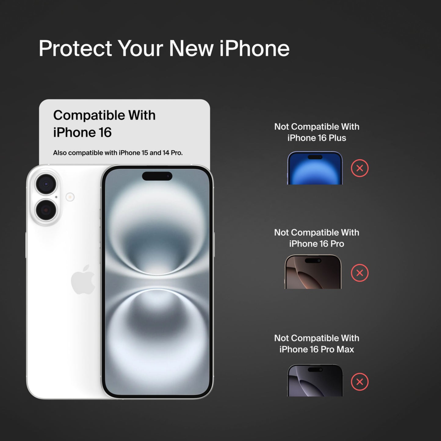 Протектор за екран Belkin ScreenForce TemperedGlass за Apple iPhone 16 / 15 / 14 Pro, закалено стъкло, пълно залепване OVA135zz