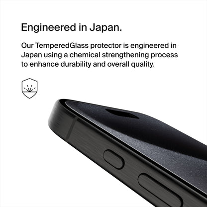 Протектор за екран Belkin ScreenForce TemperedGlass за Apple iPhone 15 Pro, закалено стъкло, пълно залепване OVA137zz