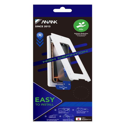 Протектор за екран Anank 2X Reinforced за Apple iPhone 16 Pro, закалено стъкло, пълно залепване, 2.5D, черен