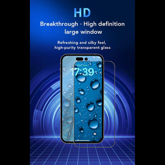 Протектор за екран Anank 3X Reinforced за Apple iPhone 16, закалено стъкло, пълно залепване, 2.5D, черен