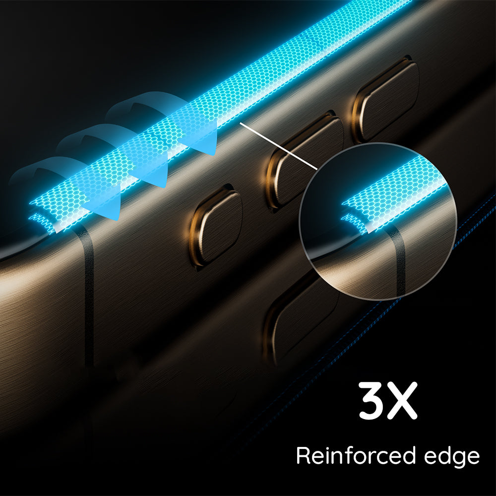 Протектор за екран Anank 3X Reinforced за Apple iPhone 16, закалено стъкло, пълно залепване, 2.5D, черен