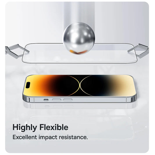 Защитно фолио Anank 5X Reinforced за Apple iPhone 17 Pro, закалено стъкло, Full Glue, 2.5D, черно