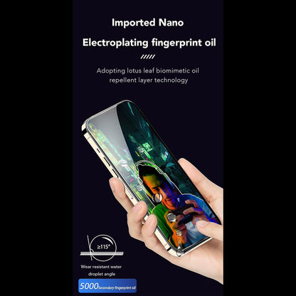 Протектор за екран Anank Anti-Fingerprint за Apple iPhone 14 Pro, закалено стъкло, пълно залепване, 2.5D, черен