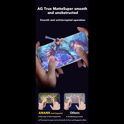 Протектор за екран Anank Anti-Fingerprint за Apple iPhone 15 Pro, закалено стъкло, пълно залепване, 2.5D, черен