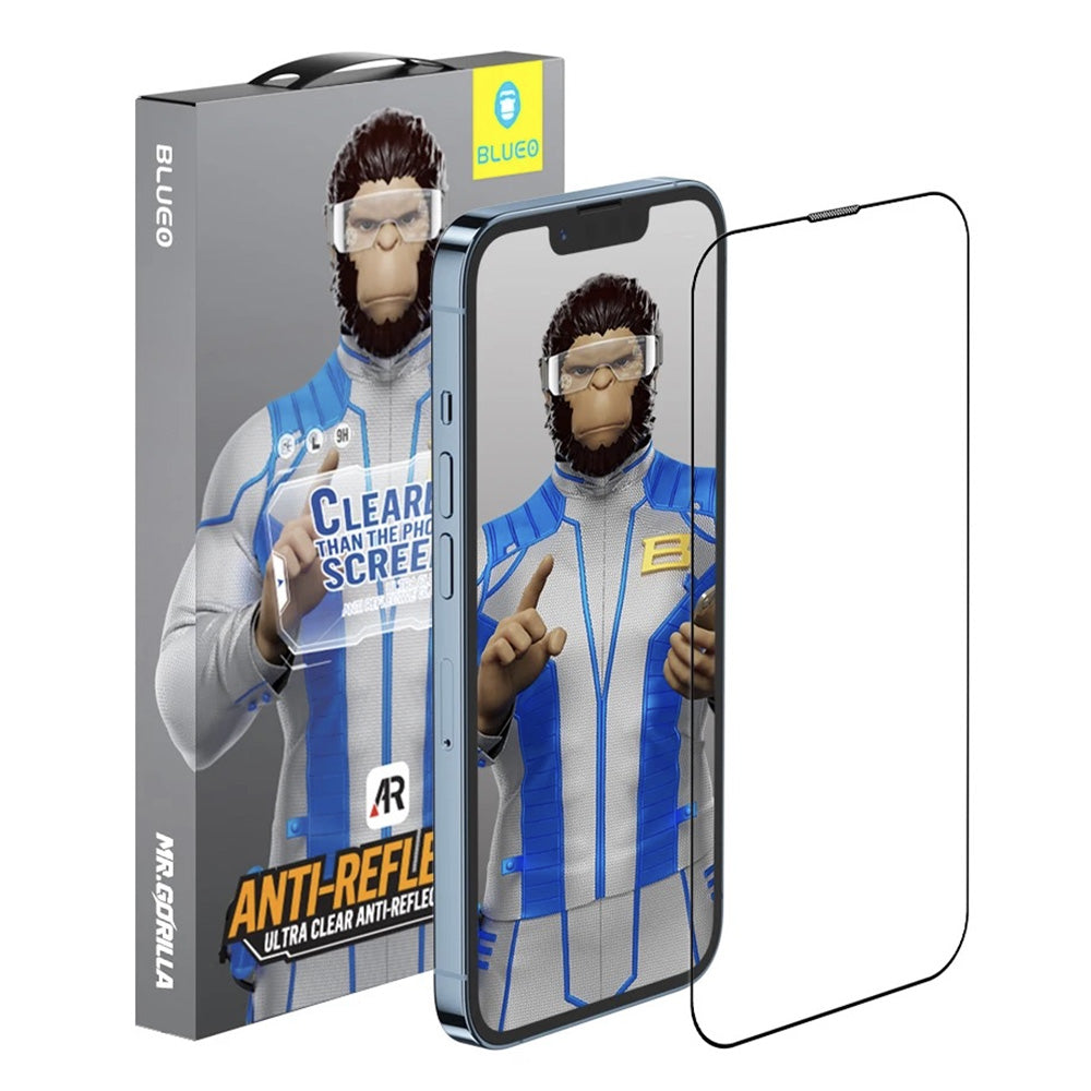 Фолио за защита на екрана Blueo Anti-Reflective HD за Apple iPhone 17 Air, Закалено стъкло, Full Glue, Черно