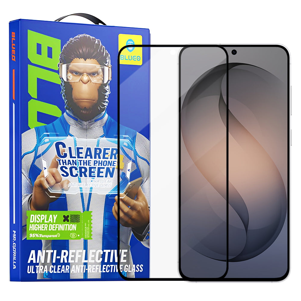 Фолио за защита на екрана Blueo Anti-Reflective HD за Samsung Galaxy S26 S942, Закалено стъкло, Пълно лепило, Черно