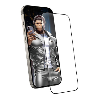 Blueo Anti-Static HD Screen Protector Film for Apple iPhone 14 Plus / 13 Pro Max, Tempered Glass, Full Glue, Black