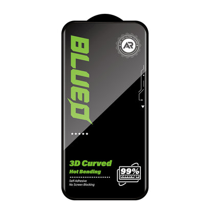 Протектор за екран Blueo AR за Apple iPhone 16 Pro, закалено стъкло, пълно залепване, 3D, черен