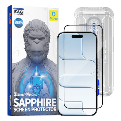 Фолио за защита на екрана Blueo Sapphire Applicator Pro за Apple iPhone 17 Air, Закалено стъкло, Пълно залепване