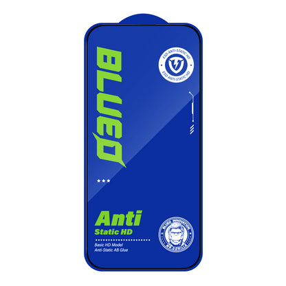 Протектор за екран Blueo Silk HD за Apple iPhone 13 Pro Max, закалено стъкло, пълно залепване, комплект от 5 броя, 2.5D, черен