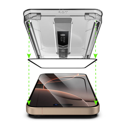 Защитно фолио Techsuit TitanGlass за Apple iPhone 17 Pro Max, закалено стъкло, Full Glue, комплект от 2 броя, черно