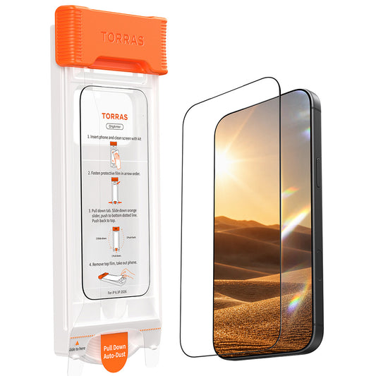 Протектор за екран Torras OrigArmor за Apple iPhone 18 Pro Max / 17 Pro Max, закалено стъкло, пълно залепване