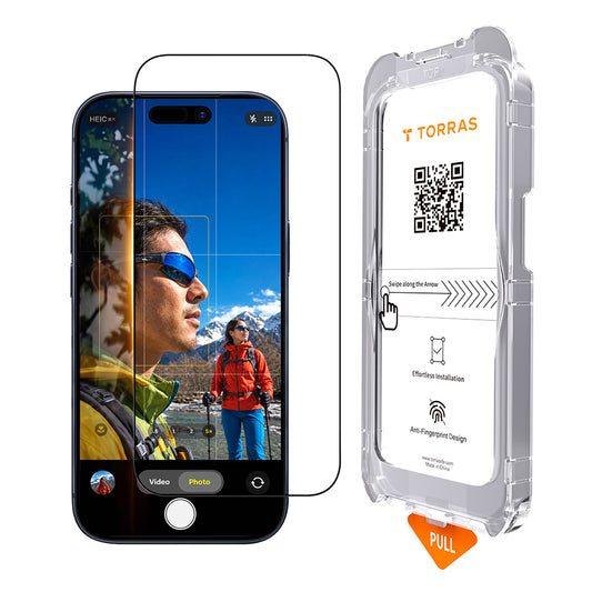 Протектор за екран Torras Sunview AR за Apple iPhone 18 Pro / 17 Pro, закалено стъкло, пълно залепване
