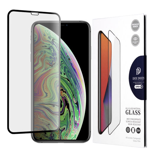 Протектор за екран DUX DUCIS за Apple iPhone 11 Pro / XS / X, закалено стъкло, Edge Glue, черен
