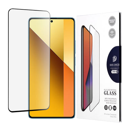 Защитно фолио за екран DUX DUCIS за Xiaomi Redmi Note 13 4G / Note 13 Pro 4G / Note 13 5G, закалено стъкло, пълно залепване, черно