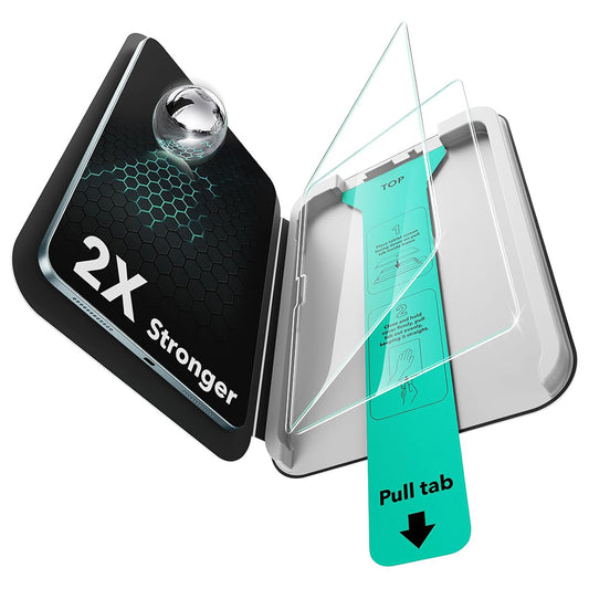 Защитно фолио ESR Armorite UltraFit за екран на Apple iPad Pro 13 (2025) / Pro 13 (2024), закалено стъкло, пълно залепване, комплект от 2 броя