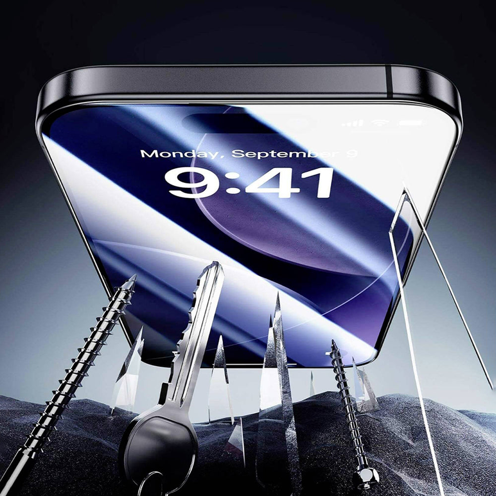 Протектор за екран ESR Armorite UltraFit за Apple iPhone 18 Pro Max / 17 Pro Max, закалено стъкло, пълно залепване, комплект от 2 броя, черен